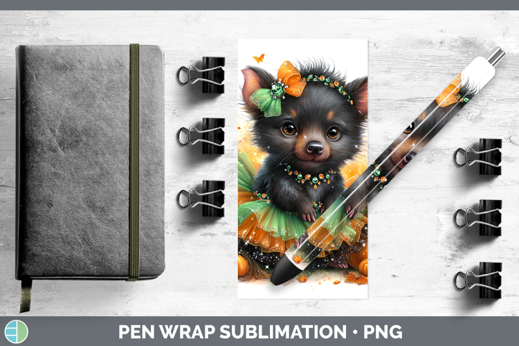 Safari Halloween Tasmanian Devil Pen Wrap Sublimation Pen De