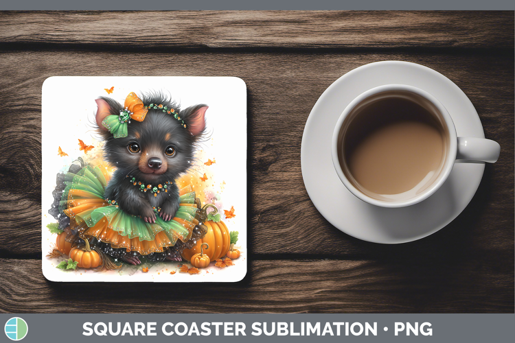 Safari Halloween Tasmanian Devil Square Coaster Sublimation