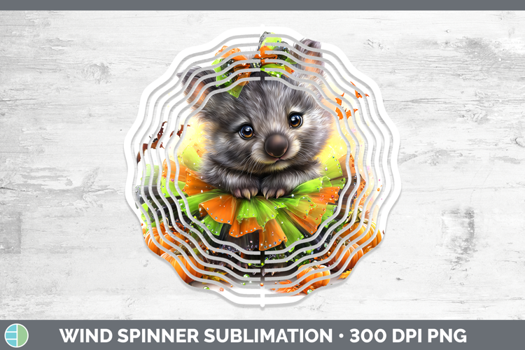Safari Halloween Wombat Wind Spinner Sublimation Spinner Des