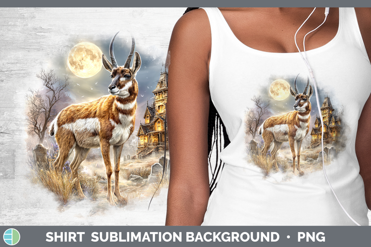 Antelope Shirt Safari Haunted Halloween Sublimation Backgrou
