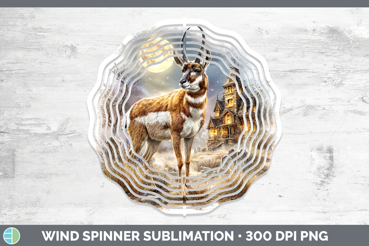 Antelope Wind Spinner Safari Haunted Halloween Sublimation S