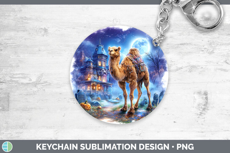 GorgeousSafari Haunted Halloween Keychain design.