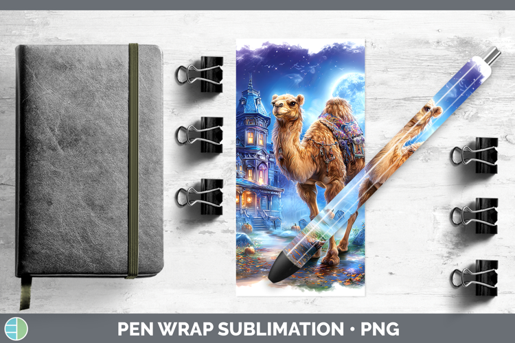 Camel Pen Wrap Safari Haunted Halloween Sublimation Pen Desi