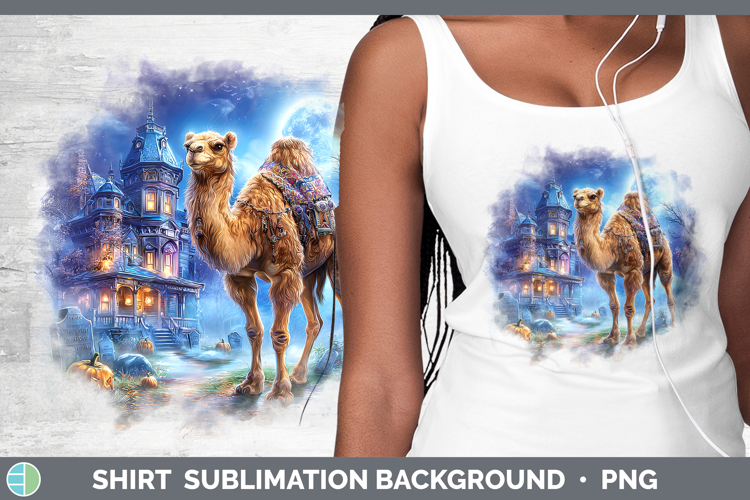 Camel Shirt Safari Haunted Halloween Sublimation Background