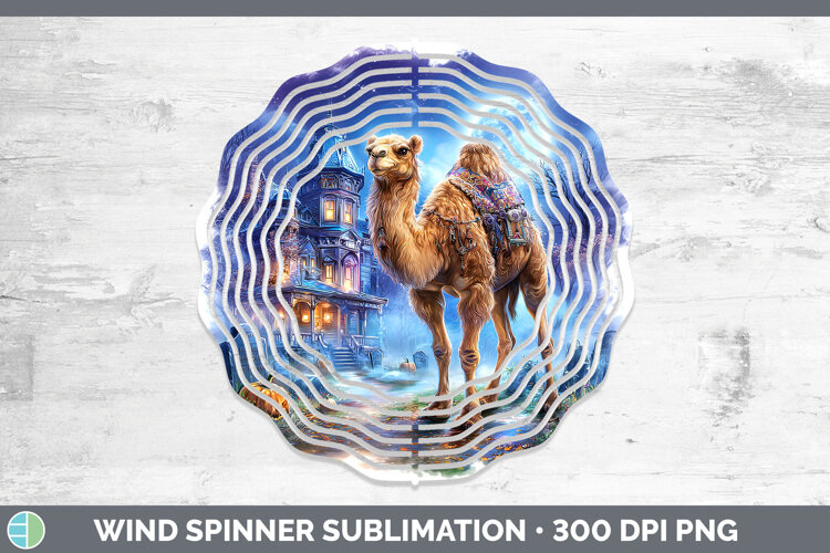 GorgeousSafari Haunted Halloween Wind Spinner design.