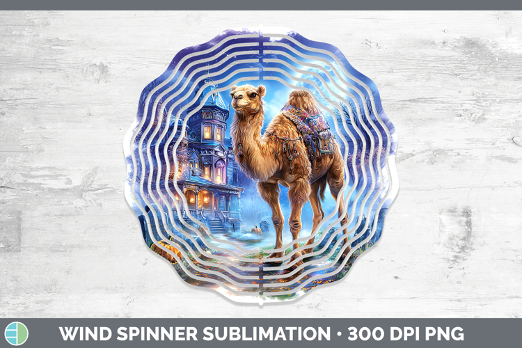 Camel Wind Spinner Safari Haunted Halloween Sublimation Spin