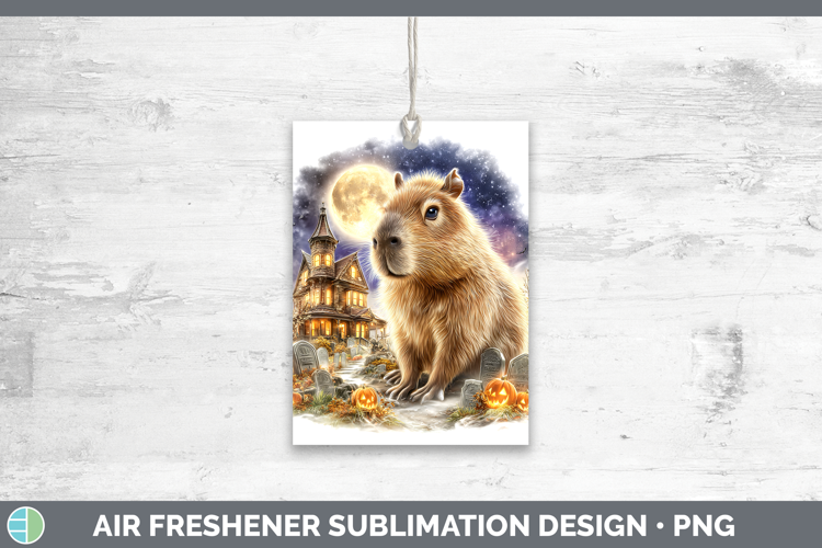 Capybara Air Freshener Safari Haunted Halloween Sublimation