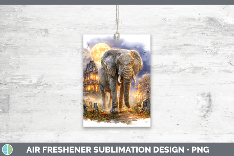 Elephant Air Freshener Safari Haunted Halloween Sublimation