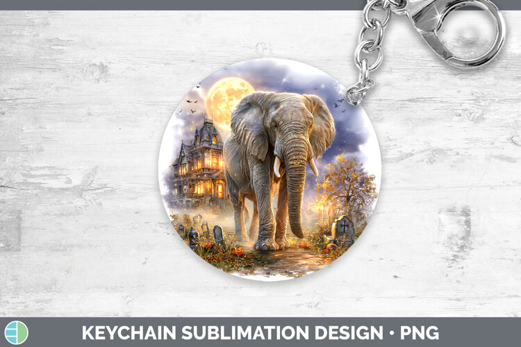 GorgeousSafari Haunted Halloween Keychain design.