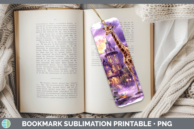 Giraffe Bookmark Safari Haunted Halloween Sublimation Printa