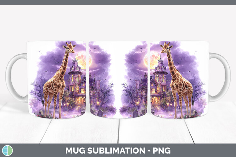 GorgeousSafari Haunted Halloween Mug Wrap design.