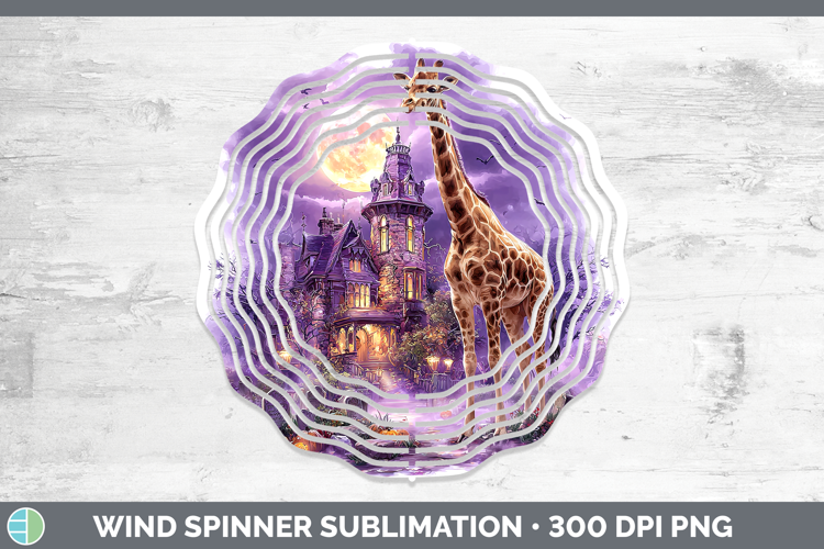 Giraffe Wind Spinner Safari Haunted Halloween Sublimation Sp