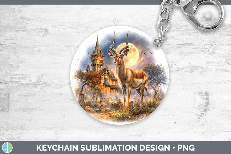 GorgeousSafari Haunted Halloween Keychain design.