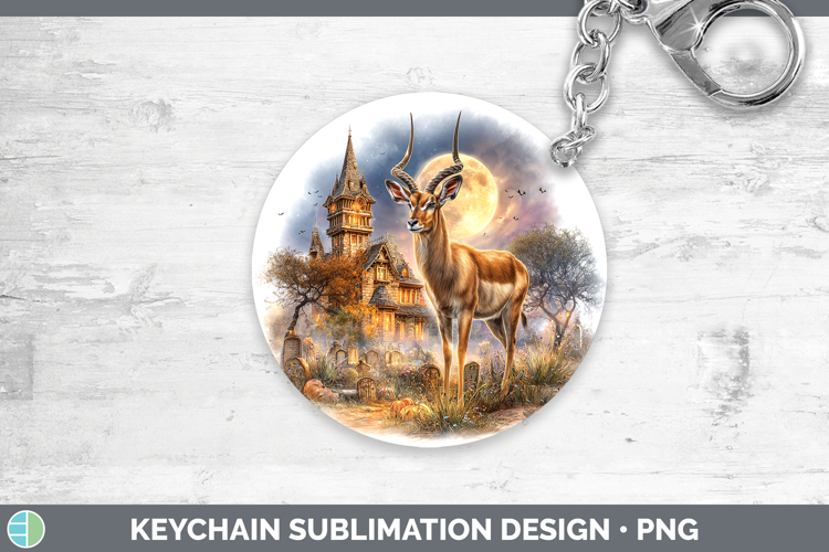 Impala Keychain Safari Haunted Halloween Sublimation Keyring