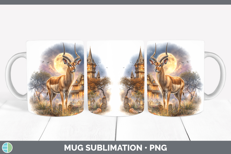 Impala Mug Wrap Safari Haunted Halloween Sublimation Coffee