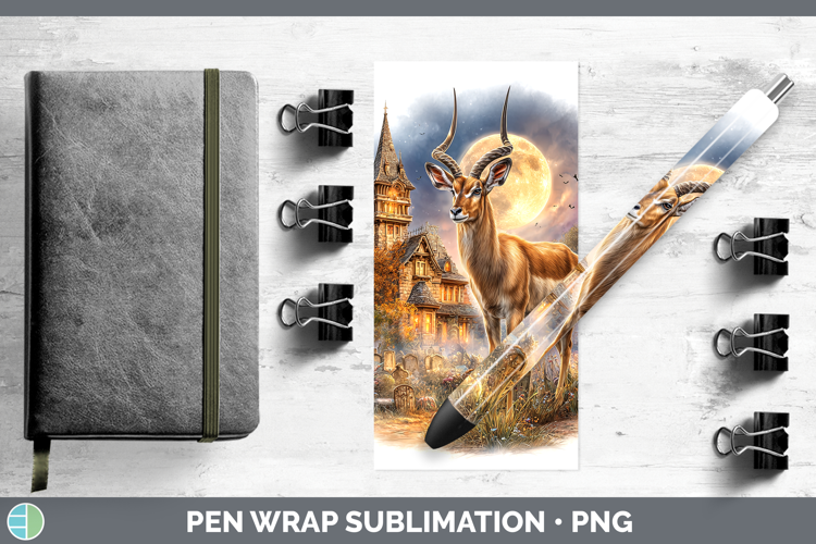 Impala Pen Wrap Safari Haunted Halloween Sublimation Pen Des