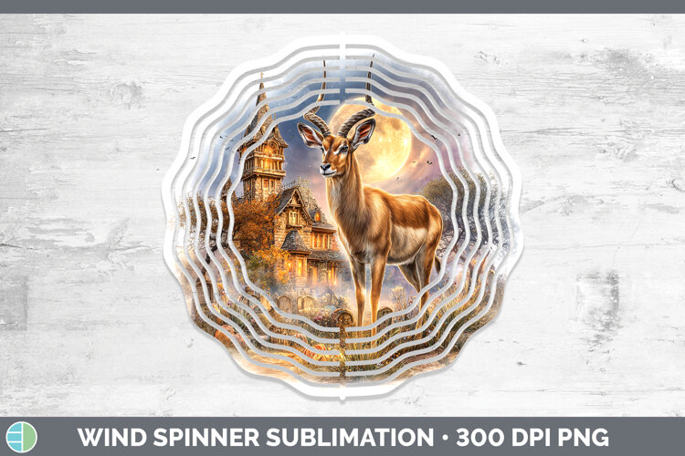 GorgeousSafari Haunted Halloween Wind Spinner design.