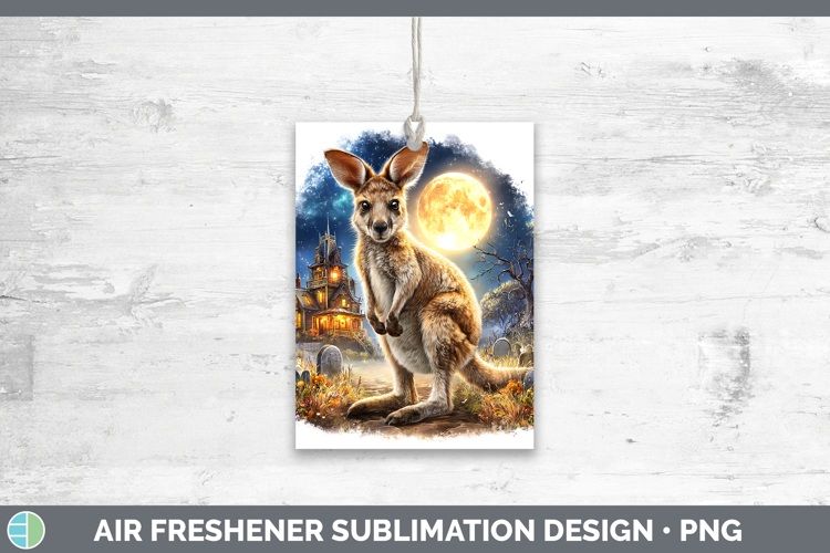 Kangaroo Air Freshener Safari Haunted Halloween Sublimation