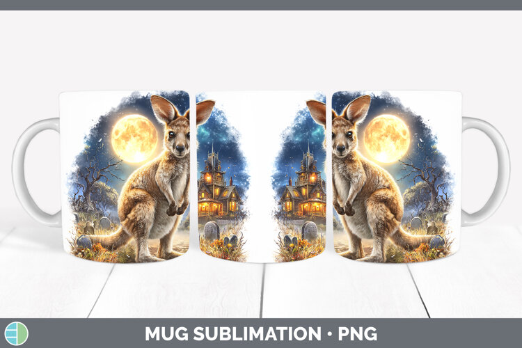 GorgeousSafari Haunted Halloween Mug Wrap design.