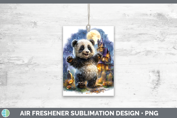 Panda Bear Air Freshener Safari Haunted Halloween Sublimatio