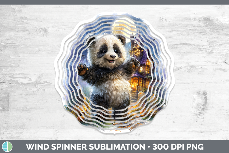 Panda Bear Wind Spinner Safari Haunted Halloween Sublimation