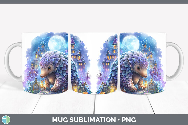 GorgeousSafari Haunted Halloween Mug Wrap design.