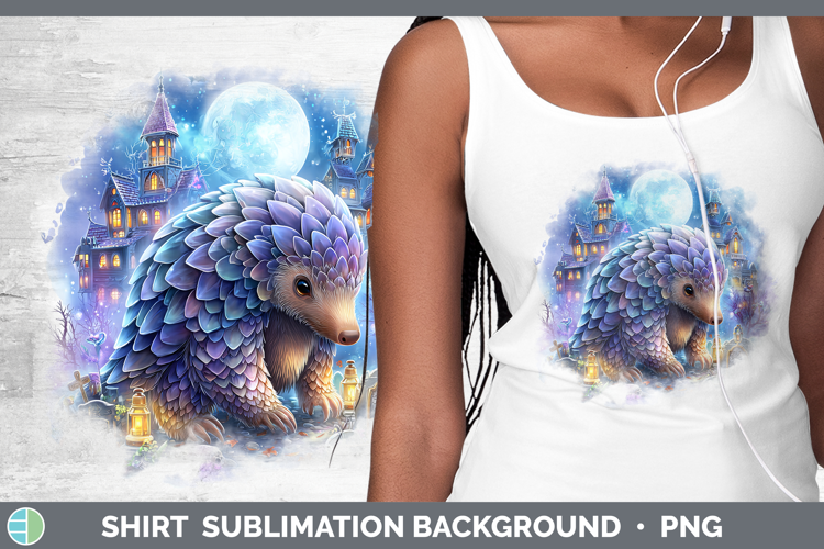 Pangolin Shirt Safari Haunted Halloween Sublimation Backgrou