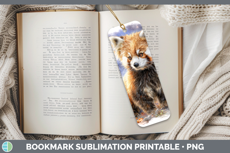 Red Panda Bookmark Safari Haunted Halloween Sublimation Prin
