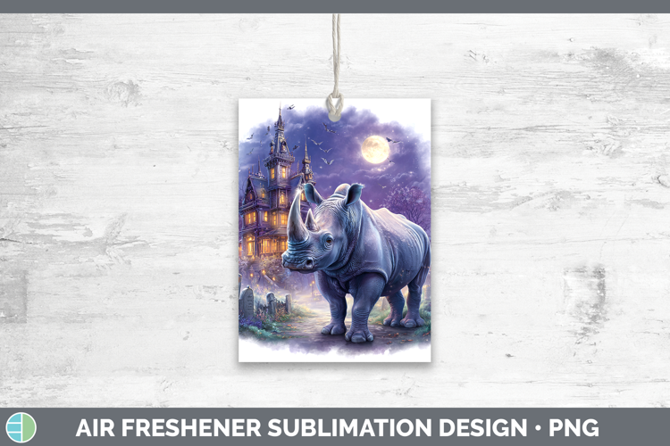 Rhino Air Freshener Safari Haunted Halloween Sublimation Car