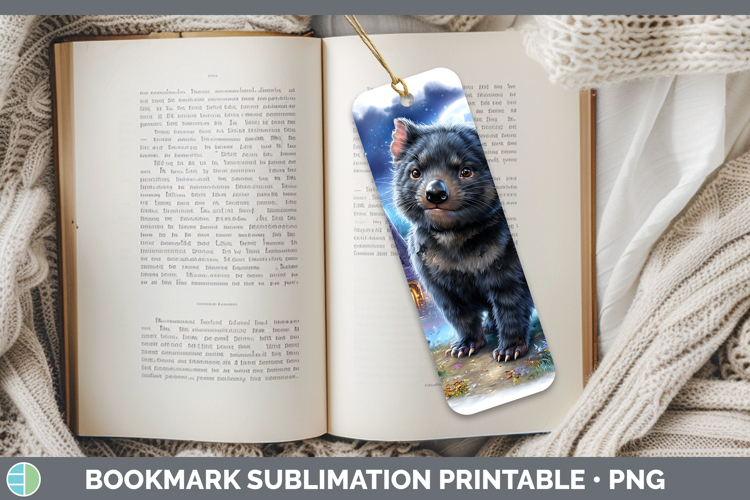 Tasmanian Devil Bookmark Safari Haunted Halloween Sublimatio