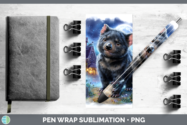 Tasmanian Devil Pen Wrap Safari Haunted Halloween Sublimatio