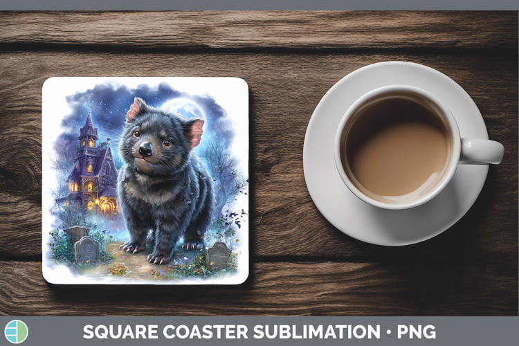 Tasmanian Devil Square Coaster Safari Haunted Halloween Subl