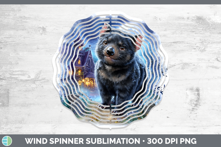 Tasmanian Devil Wind Spinner Safari Haunted Halloween Sublim