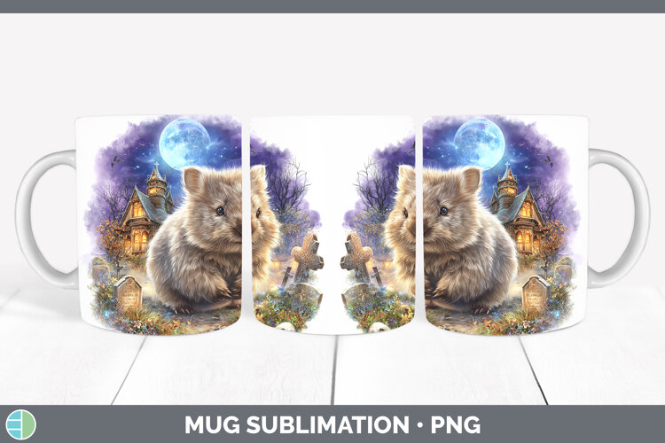 GorgeousSafari Haunted Halloween Mug Wrap design.