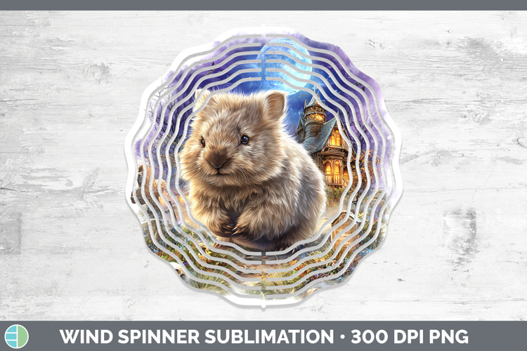 Wombat Wind Spinner Safari Haunted Halloween Sublimation Spi