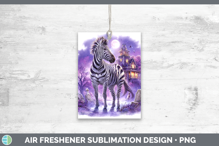 Zebra Air Freshener Safari Haunted Halloween Sublimation Car