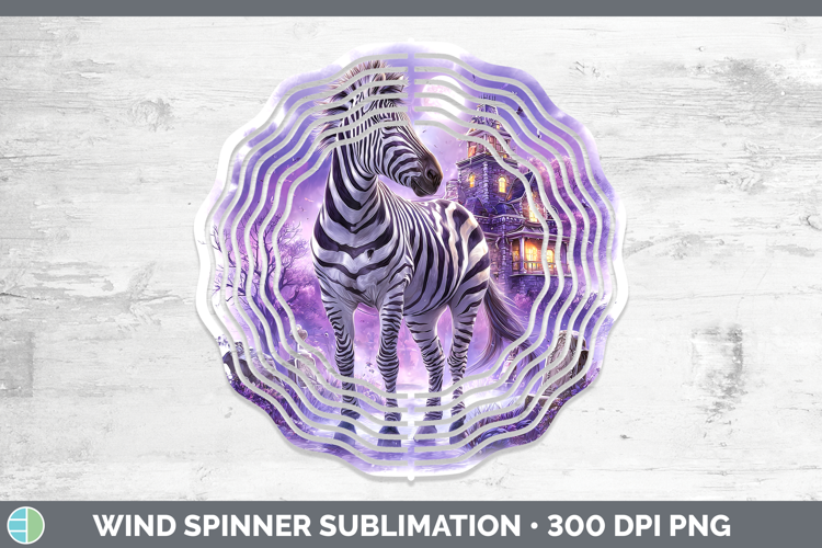 Zebra Wind Spinner Safari Haunted Halloween Sublimation Spin