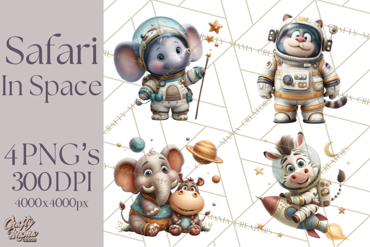 Outer Space Safari Clipart, Space Animal PNG