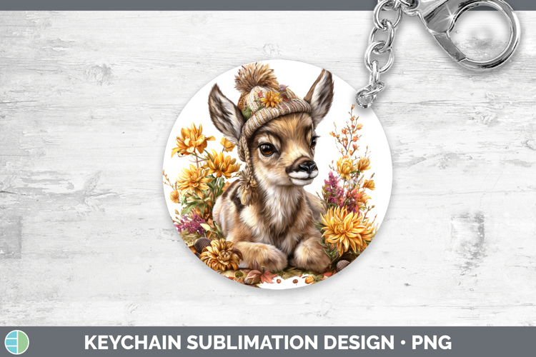Antelope Keychain Safari Knit Hat Sublimation Keyring Design