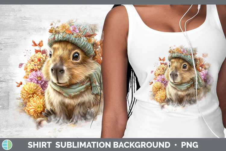 Capybara Shirt Safari Knit Hat Sublimation Background Design