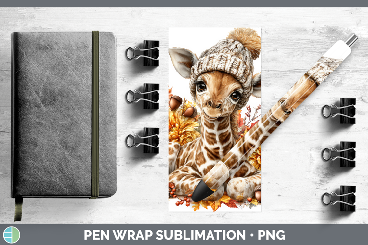 Giraffe Pen Wrap Safari Knit Hat Sublimation Pen Designs