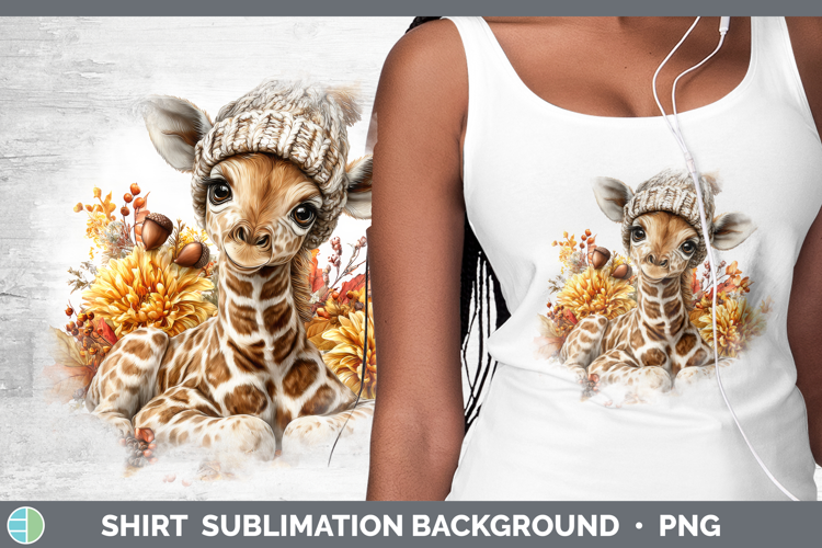 Giraffe Shirt Safari Knit Hat Sublimation Background Designs