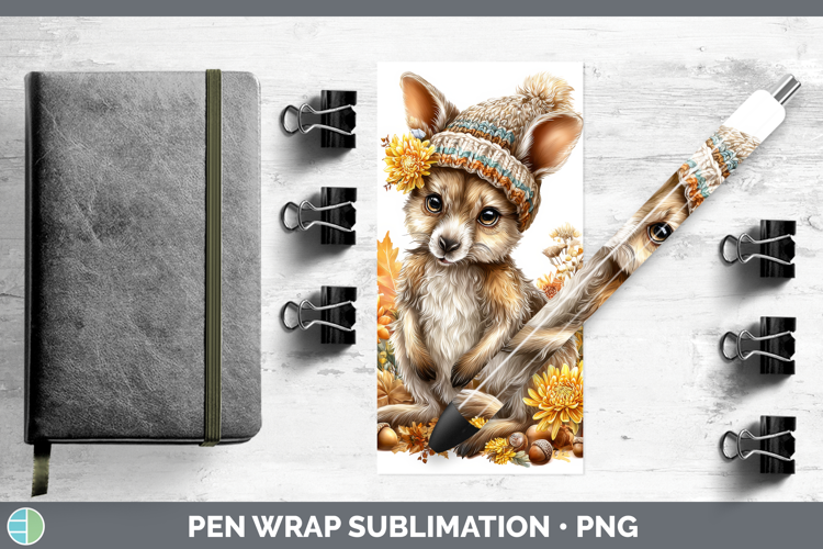 Kangaroo Pen Wrap Safari Knit Hat Sublimation Pen Designs