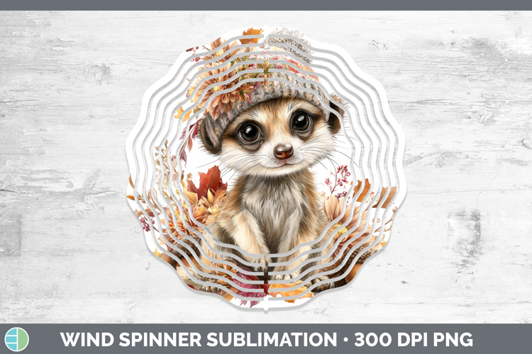 Meerkat Wind Spinner Safari Knit Hat Sublimation Spinner Des