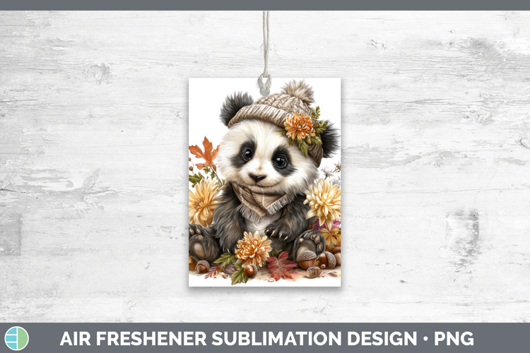 Panda Bear Air Freshener Safari Knit Hat Sublimation Car Fre