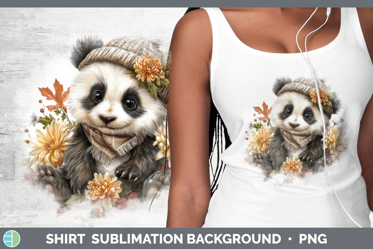 Panda Bear Shirt Safari Knit Hat Sublimation Background Desi