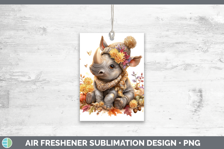 Rhino Air Freshener Safari Knit Hat Sublimation Car Freshene