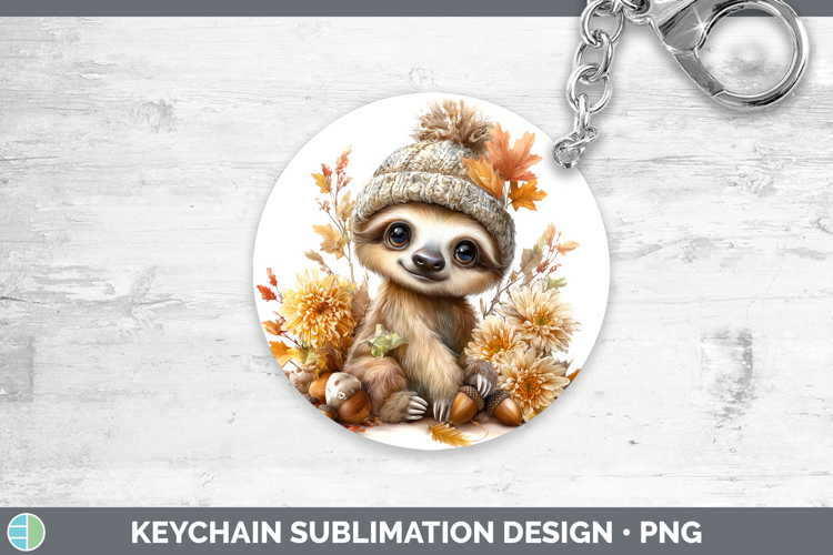 Safari Knit Hat-03 Sloth Keychain Safari Knit Hat Sublimatio