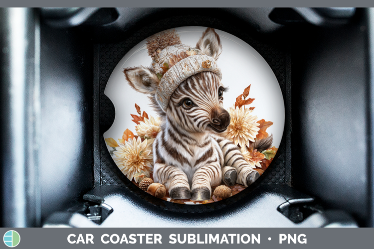 Safari Knit Hat-04 Zebra Car Coaster Safari Knit Hat Sublima