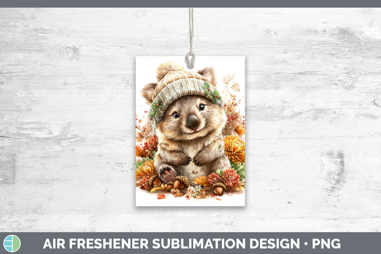 Wombat Air Freshener Safari Knit Hat Sublimation Car Freshen